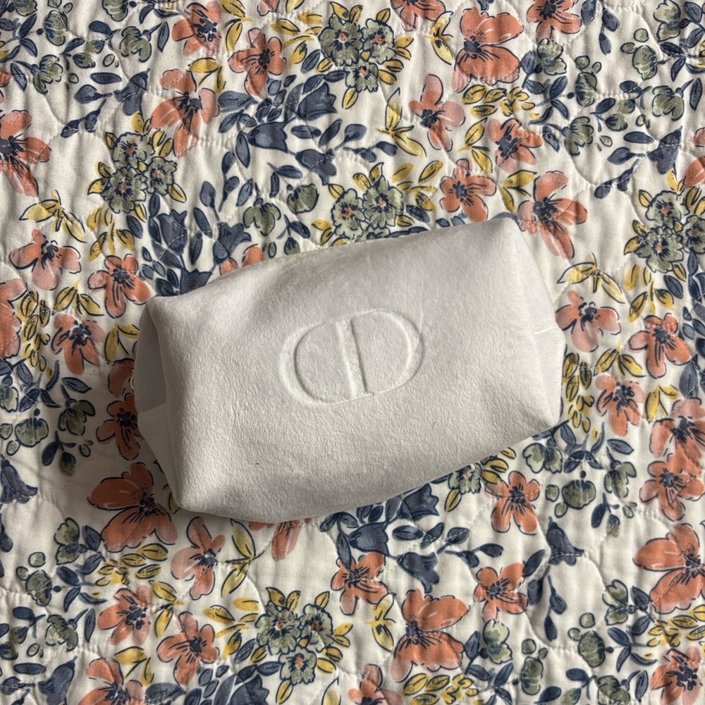 Dior Cream and Gold Makeup Pouch